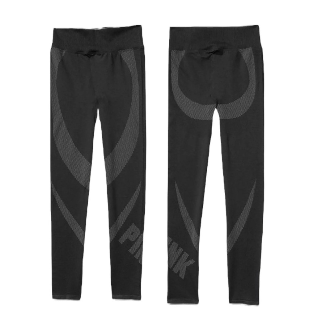 Victoria Secrets Women’s Pink Active Leggings Activewear Medium Black Gray